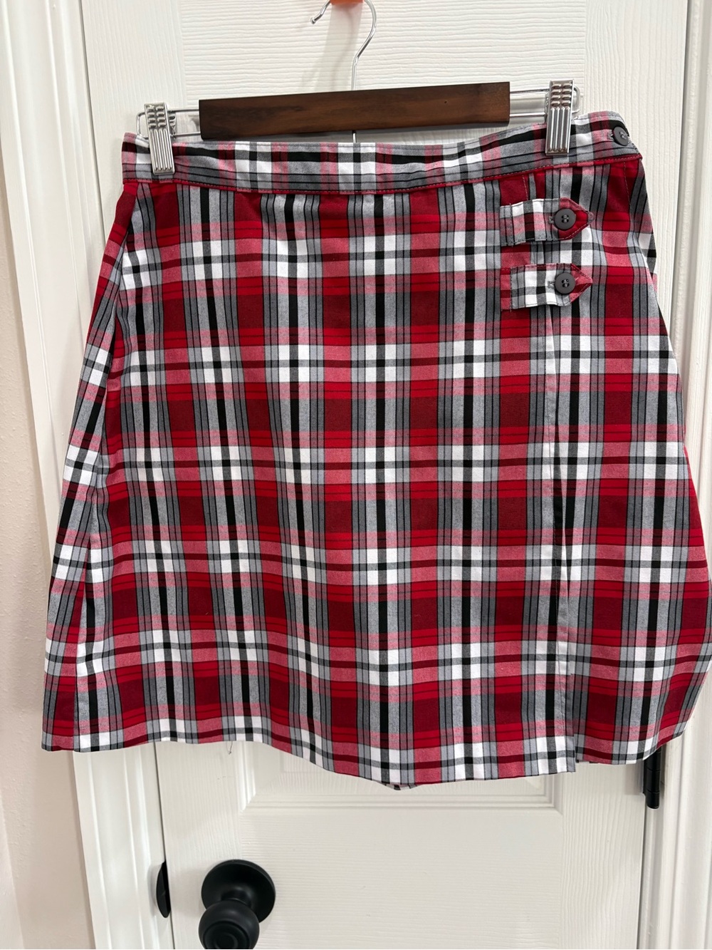 Red Plaid Dennis Uniform Skort
